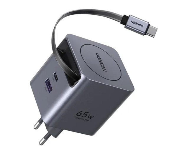UGREEN Ładowarka sieciowa GaN X615USB-C + USB65W z kablem szara 6941876268252 - 1417002 - zdjęcie 2